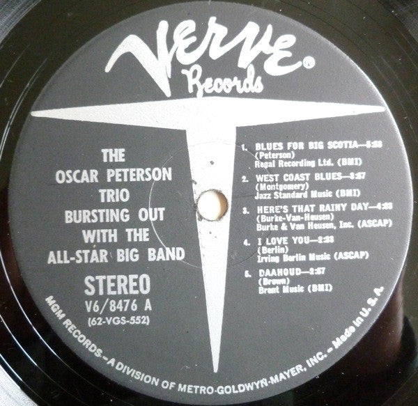 The Oscar Peterson Trio - Bursting Out With The All-Star Big Band - LP