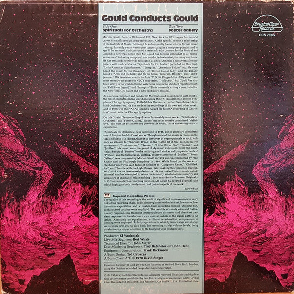 Morton Gould - The London Philharmonic Orchestra - Gould Conducts Gould - LP