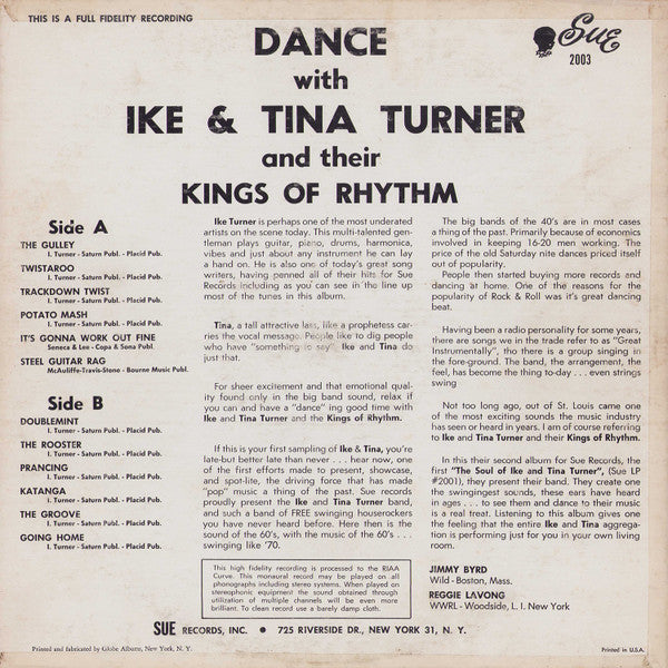 Ike & Tina Turner’s Kings Of Rhythm* - Dance - LP