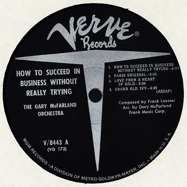 The Gary McFarland Orchestra - The Jazz Version Of "How To Succeed In Business Without Really Trying" - LP
