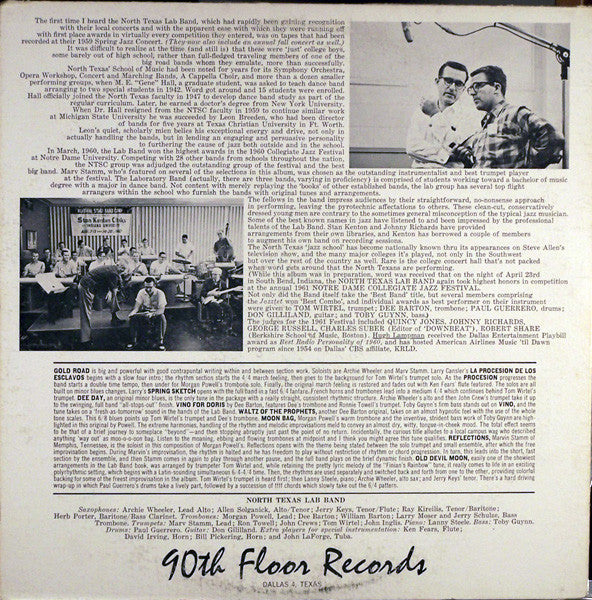 The North Texas State University Lab Band - North Texas Lab Band - LP