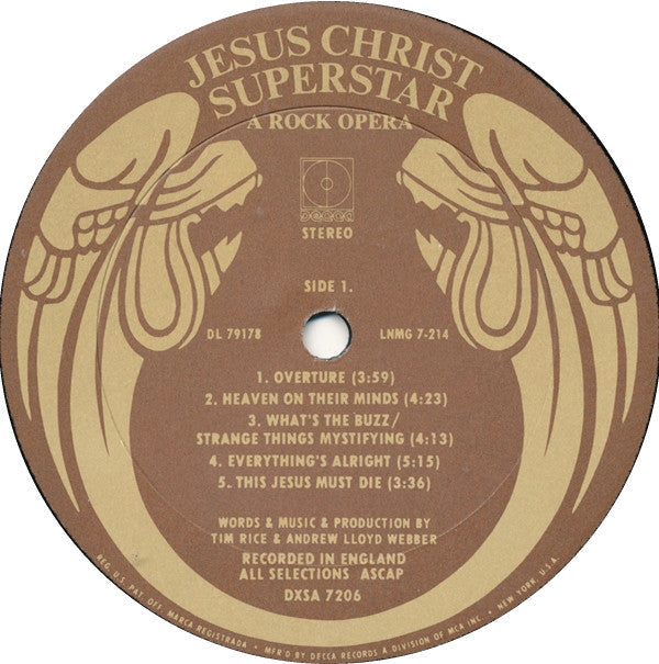 Andrew Lloyd Webber And Tim Rice - Jesus Christ Superstar - LP