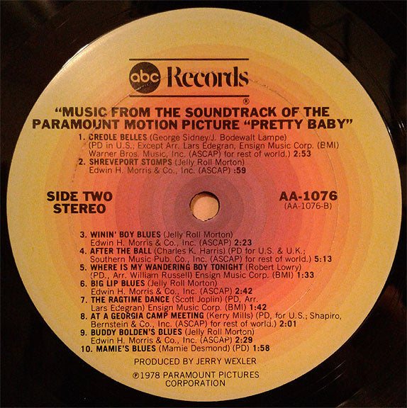 Various - Pretty Baby (Music From The Soundtrack Of The Paramount Motion Picture) - LP