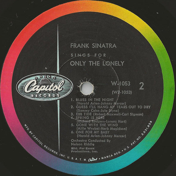 Frank Sinatra - Frank Sinatra Sings For Only The Lonely - LP