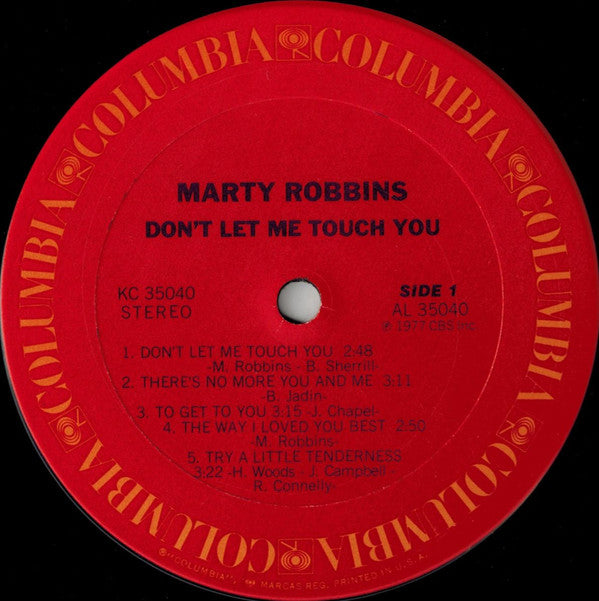Marty Robbins - Don't Let Me Touch You - LP