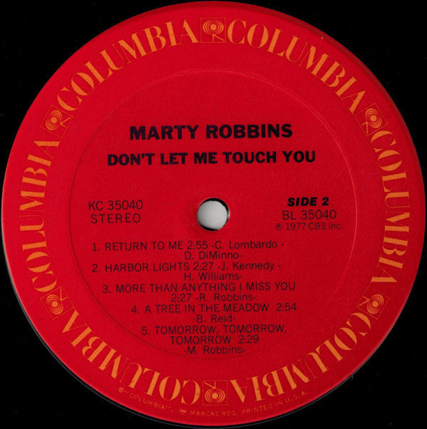 Marty Robbins - Don't Let Me Touch You - LP