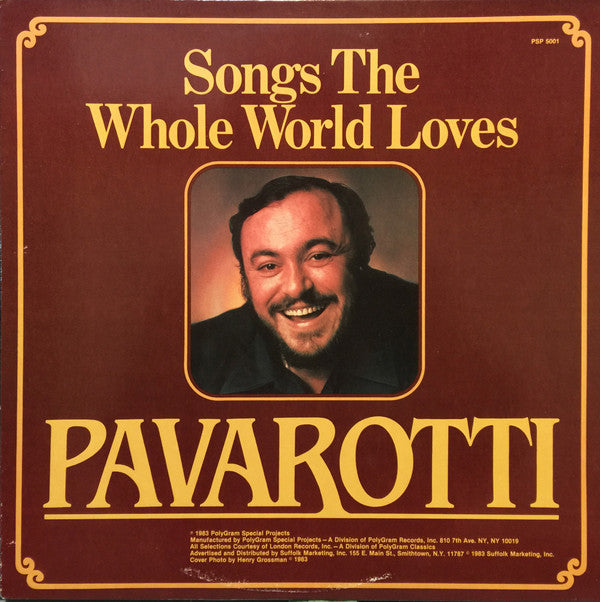 Luciano Pavarotti - Songs The Whole World Loves - LP