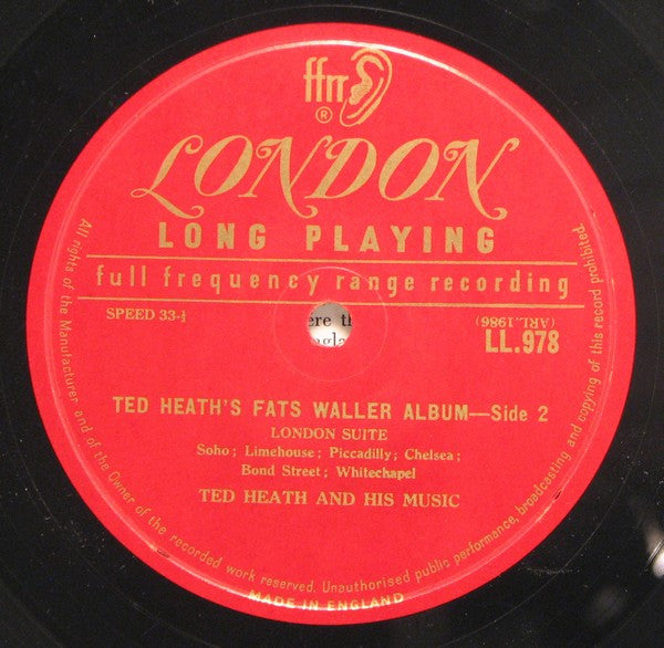 Ted Heath And His Music - The Music Of Fats Waller - LP