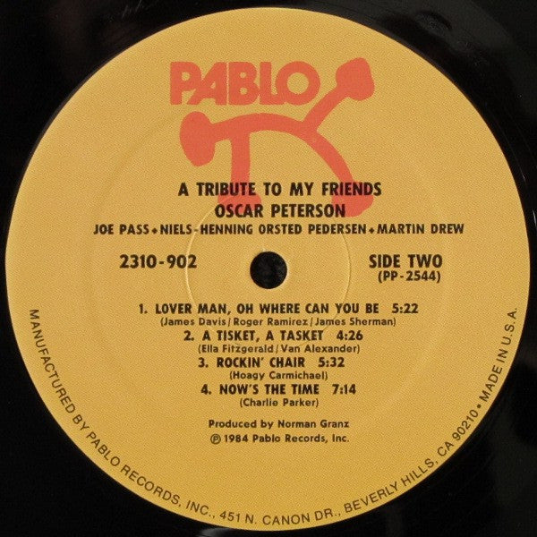 The Oscar Peterson Quartet - A Tribute To My Friends - LP