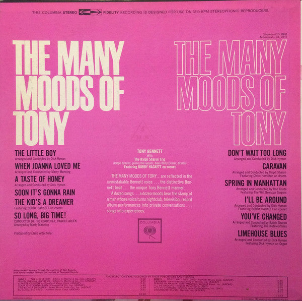 Tony Bennett - The Many Moods Of Tony - LP