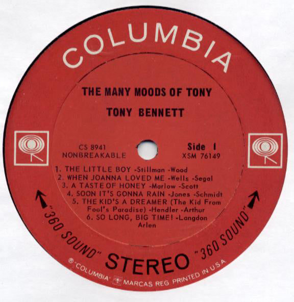 Tony Bennett - The Many Moods Of Tony - LP
