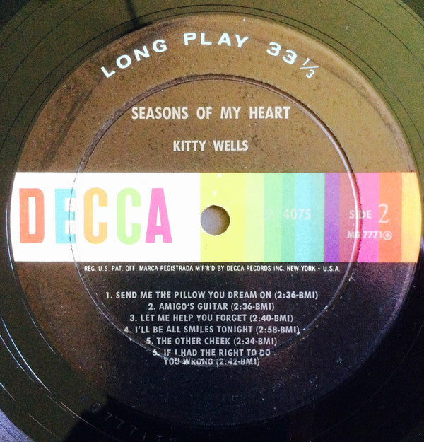 Kitty Wells - Seasons Of My Heart - LP