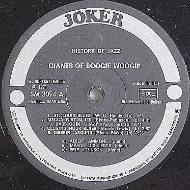 Various - Giants Of Boogie Woogie