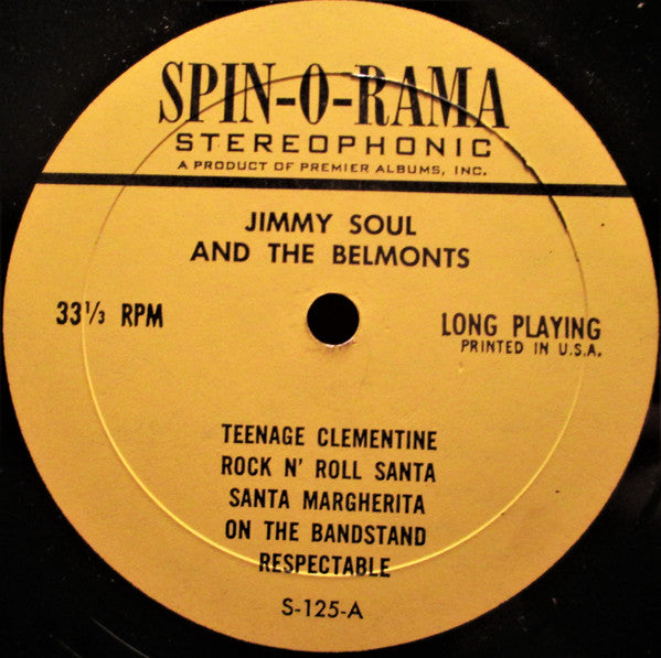 Jimmy Soul And The Belmonts, Charlie Francis (4) - Jimmy Soul And The Belmonts - LP