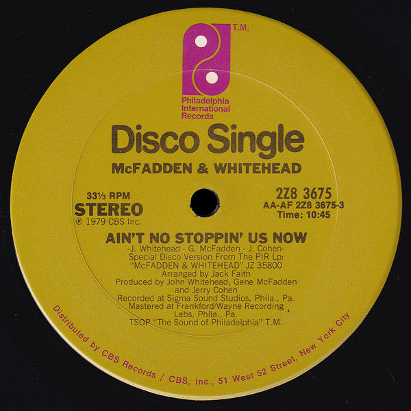 McFadden & Whitehead - Ain't No Stoppin' Us Now - LP