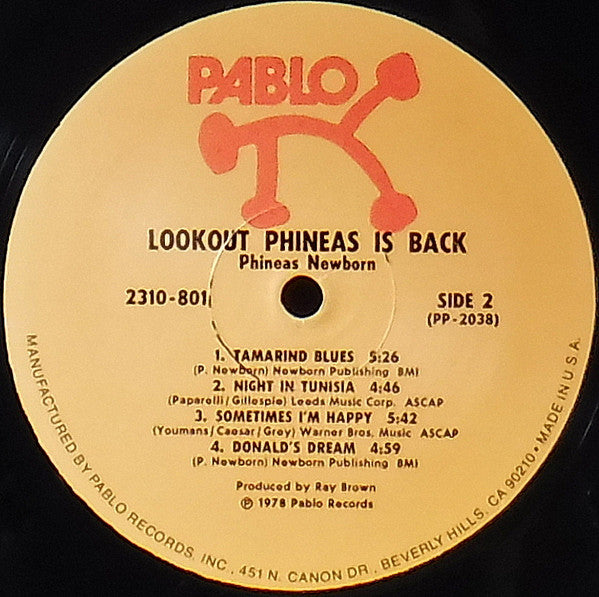 The Phineas Newborn Trio* - Look Out - Phineas Is Back! - LP