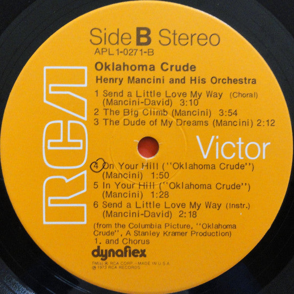 Henry Mancini - Oklahoma Crude  (Music From The Film Score) - LP