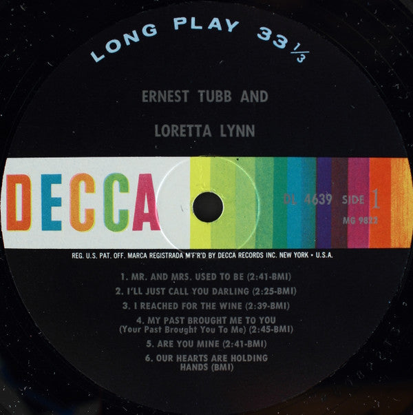 Ernest Tubb And Loretta Lynn - Mr. And Mrs. Used To Be - LP