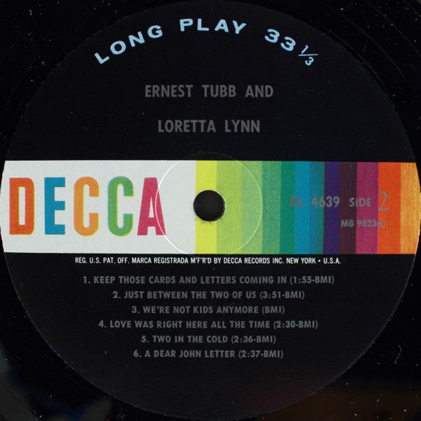 Ernest Tubb And Loretta Lynn - Mr. And Mrs. Used To Be - LP
