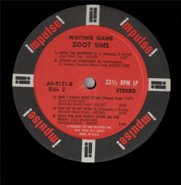 Zoot Sims - Waiting Game - LP