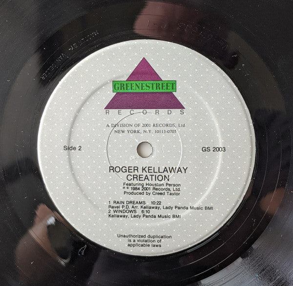 Roger Kellaway Featuring Houston Person - Creation - LP