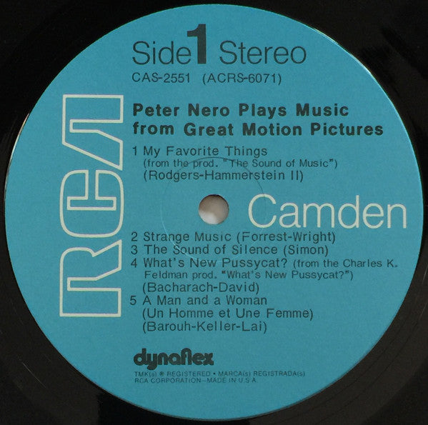 Peter Nero - Peter Nero Plays Music From Great Motion Pictures - LP