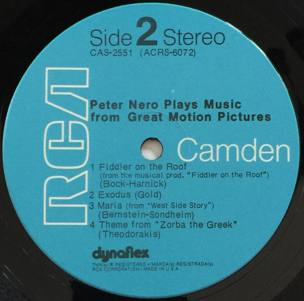 Peter Nero - Peter Nero Plays Music From Great Motion Pictures - LP