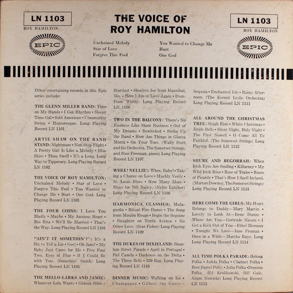 Roy Hamilton  - The Voice Of Roy Hamilton - LP