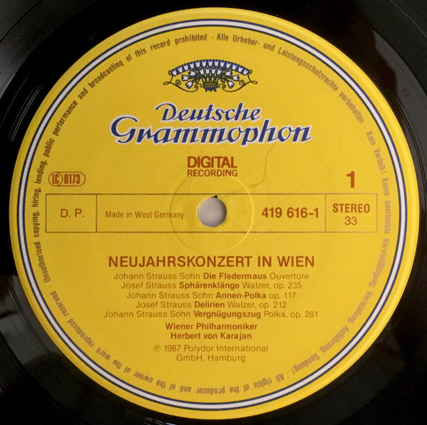 Kathleen Battle, Wiener Philharmoniker, Herbert Von Karajan - Neujahrskonzert In Wien - LP