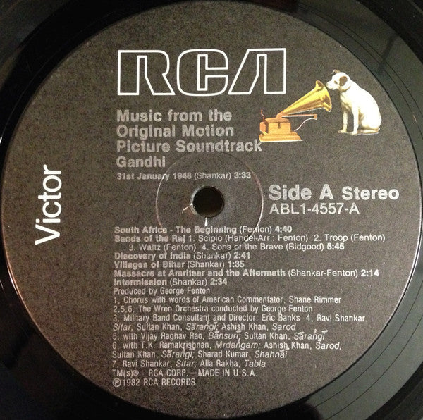 Ravi Shankar, George Fenton - Gandhi - Music From The Original Motion Picture Soundtrack - LP