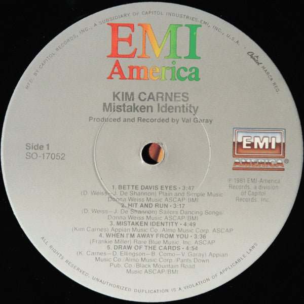 Kim Carnes - Mistaken Identity - LP