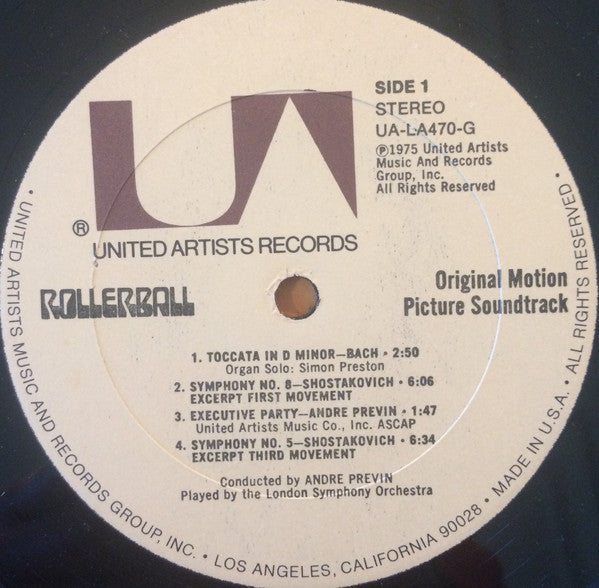 André Previn - Rollerball (Original Motion Picture Soundtrack) - LP