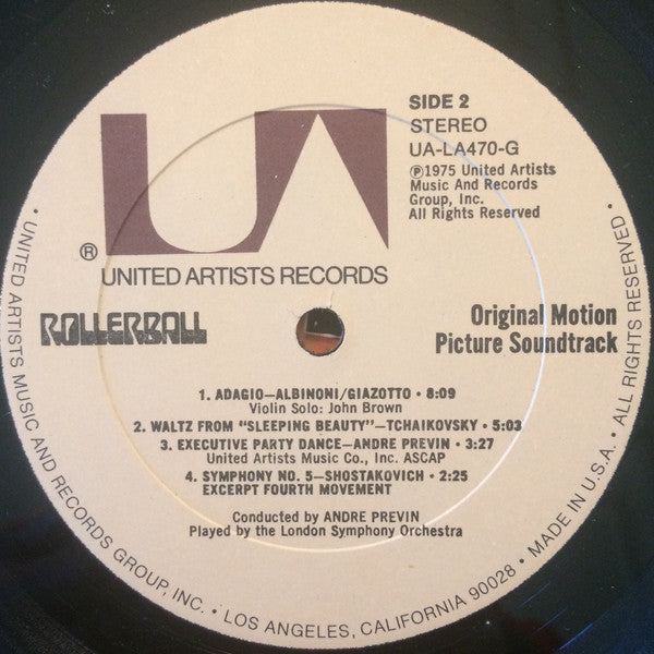 André Previn - Rollerball (Original Motion Picture Soundtrack) - LP