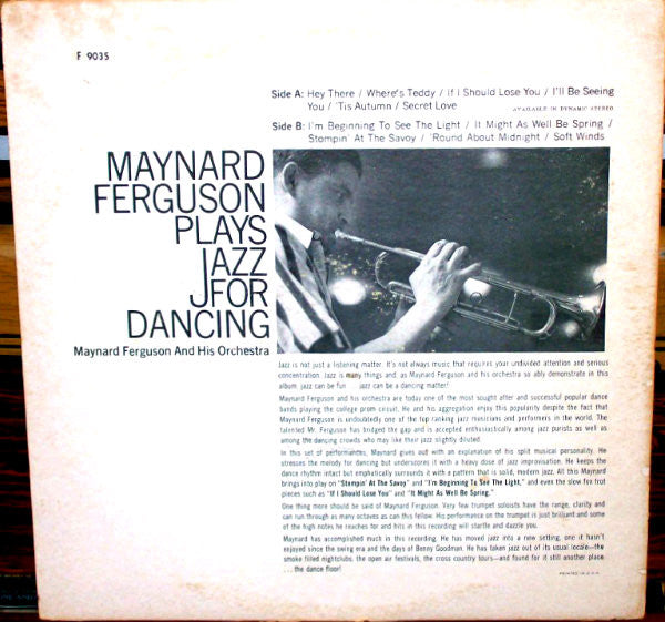 Maynard Ferguson - Maynard Ferguson Plays Jazz For Dancing - LP