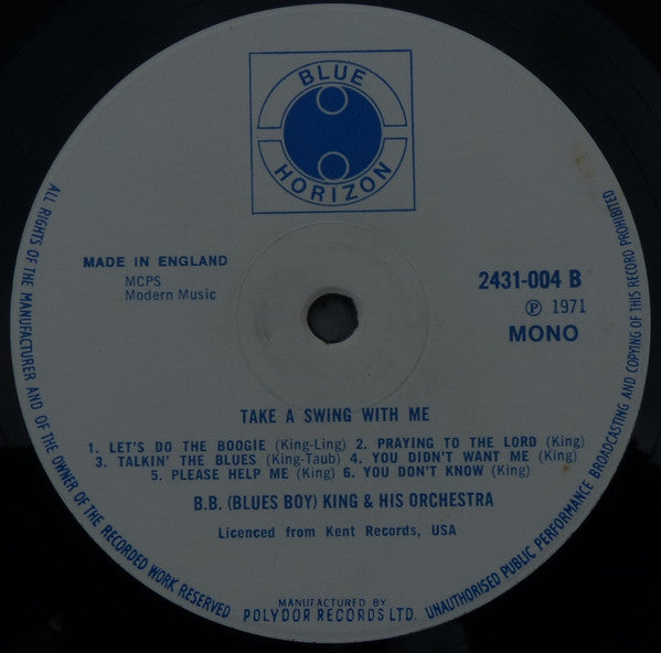 B.B. King - Take A Swing With Me - LP