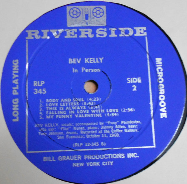 Bev Kelly - Bev Kelly In Person - LP
