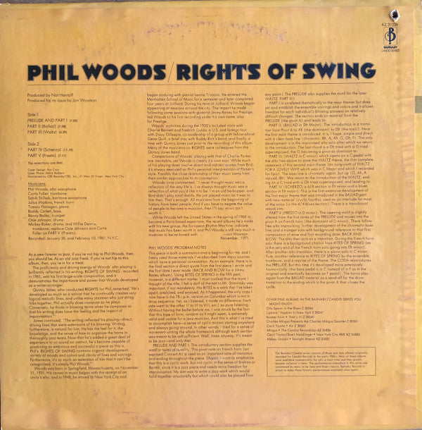 Phil Woods - Rights Of Swing - LP