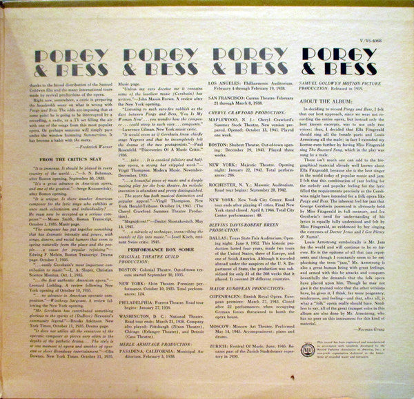 Ella Fitzgerald & Louis Armstrong - Porgy & Bess - LP