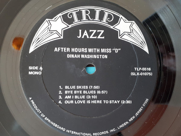 Dinah Washington - After Hours With Miss "D" - LP
