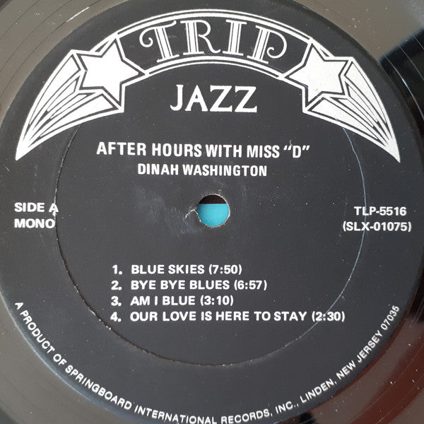 Dinah Washington - After Hours With Miss "D" - LP