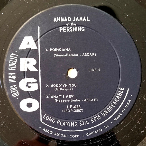 Ahmad Jamal Trio - Ahmad Jamal At The Pershing - LP