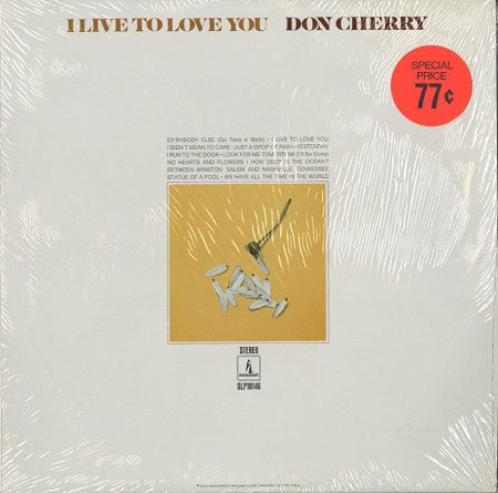 Don Cherry  - I Live To Love You - LP