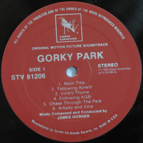 James Horner - Gorky Park (Original Motion Picture Soundtrack) - LP
