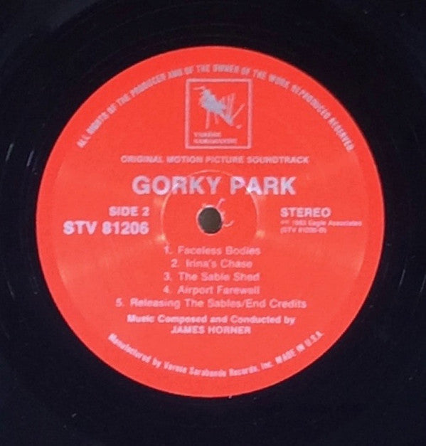 James Horner - Gorky Park (Original Motion Picture Soundtrack) - LP