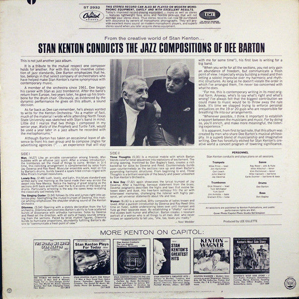 Stan Kenton - The Jazz Compositions Of Dee Barton - LP