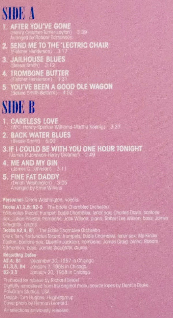Dinah Washington - The Bessie Smith Songbook - LP