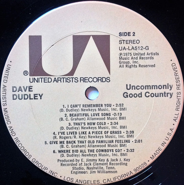 Dave Dudley - Uncommonly Good Country - LP