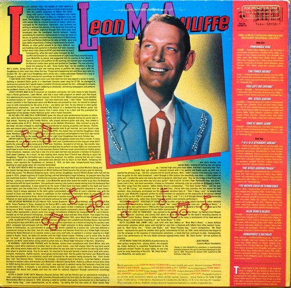Leon McAuliffe - Columbia Historic Edition - LP