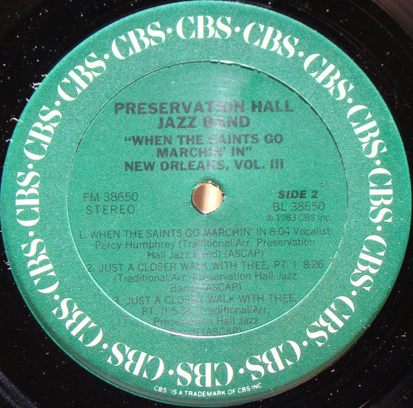 Preservation Hall Jazz Band - When The Saints Go Marchin' In (New Orleans, Vol. III) - LP