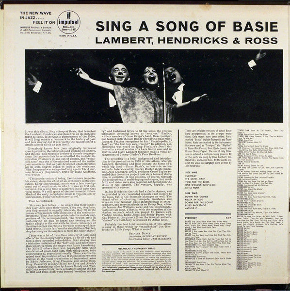 Lambert, Hendricks & Ross - Sing A Song Of Basie - LP